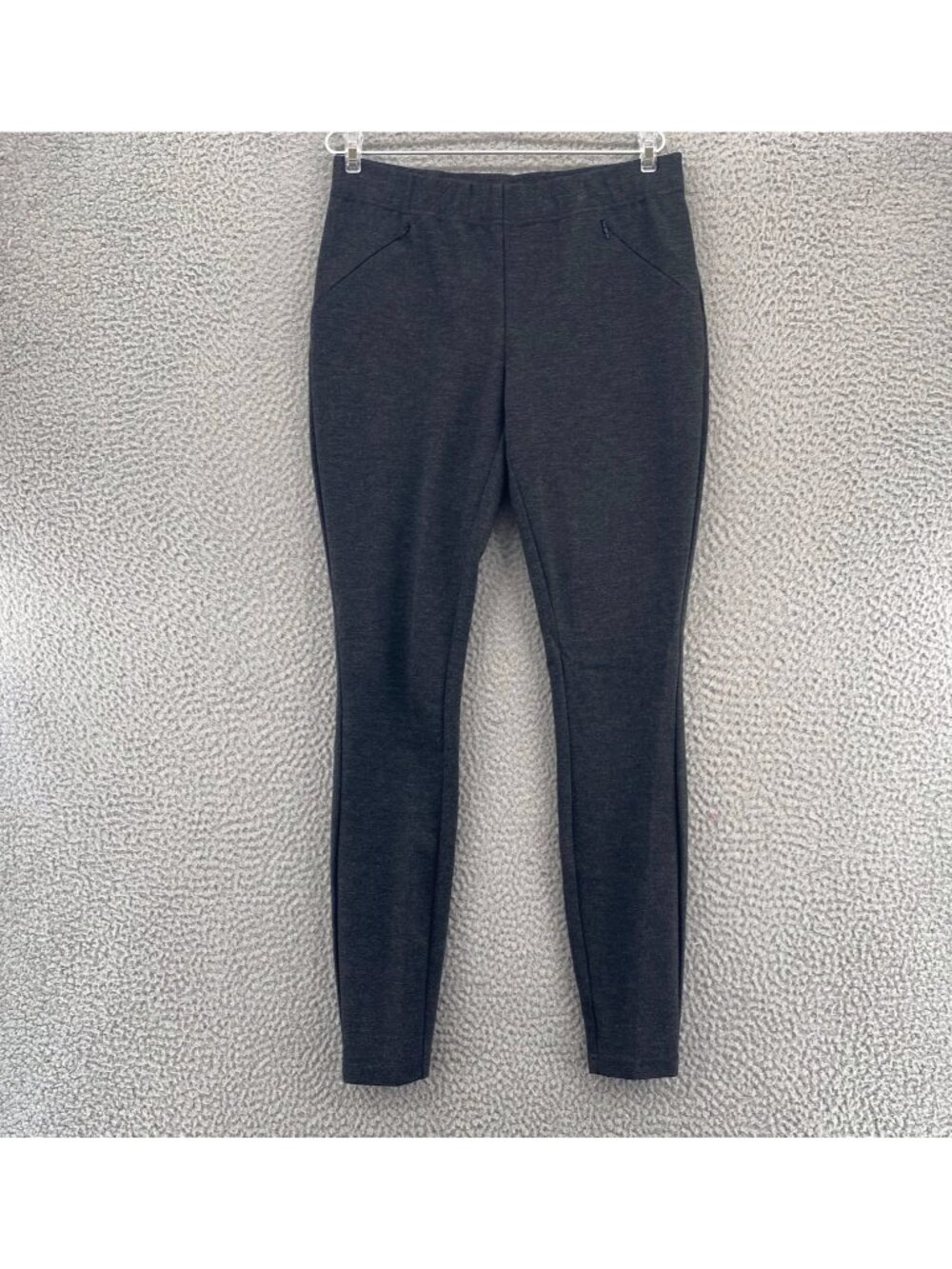 J Jill Pants Womens Extra Small Gray Ponte Knit Ankle Leggings Stretch Pockets